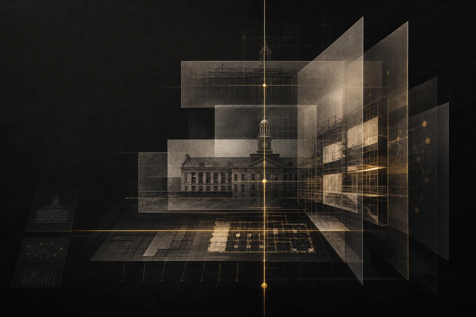A university building translated into a layered learning architecture